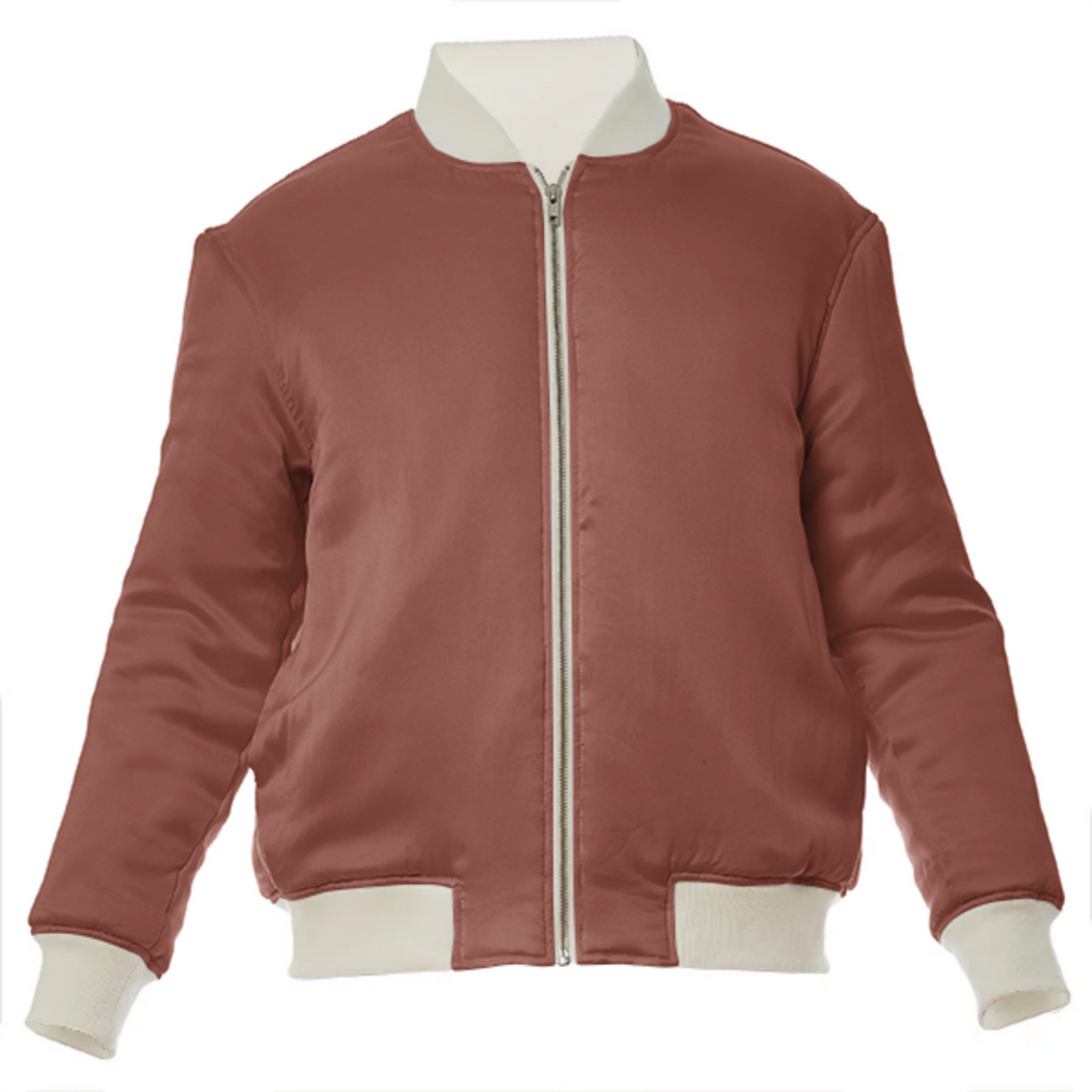 color chestnut VP silk bomber jacket