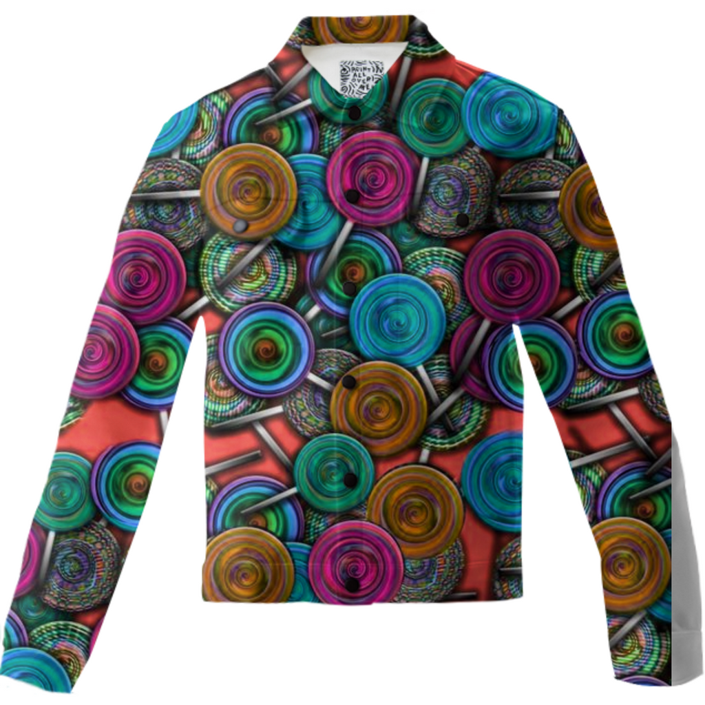Candy Lollipops Collage Twill jacket