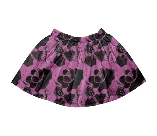 Little Kids artistic Skirt with Ornaments Lace Black