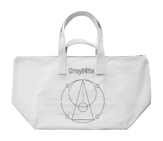 greynite bag with text