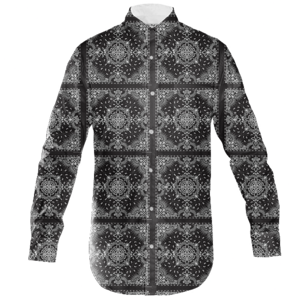 Santa Muerte Paisley Button Down