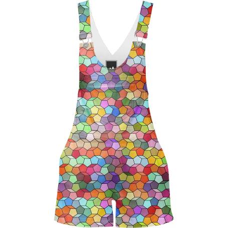 Colorful Geometric Polygon Pattern Shorterall