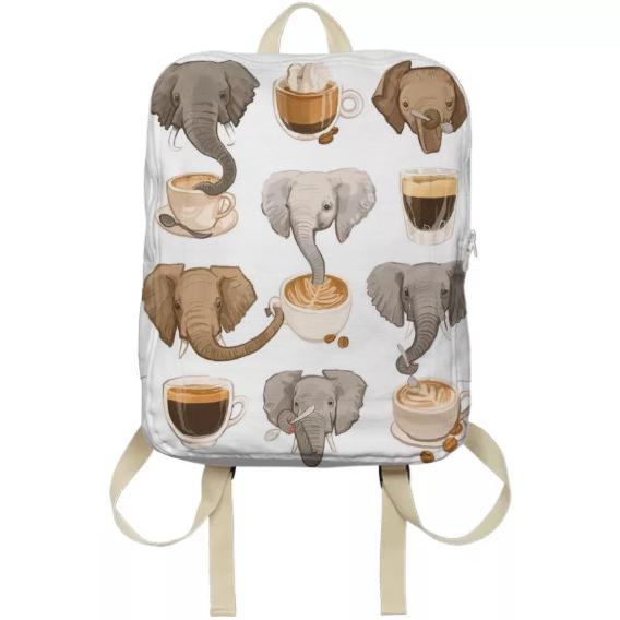 coffe elephant backpack