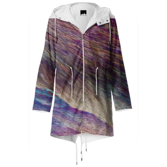 Feathers and Fur Crystal Raincoat