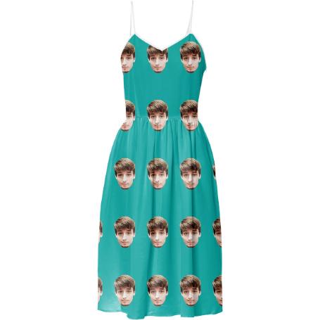 Teal Boyfriend Sundress
