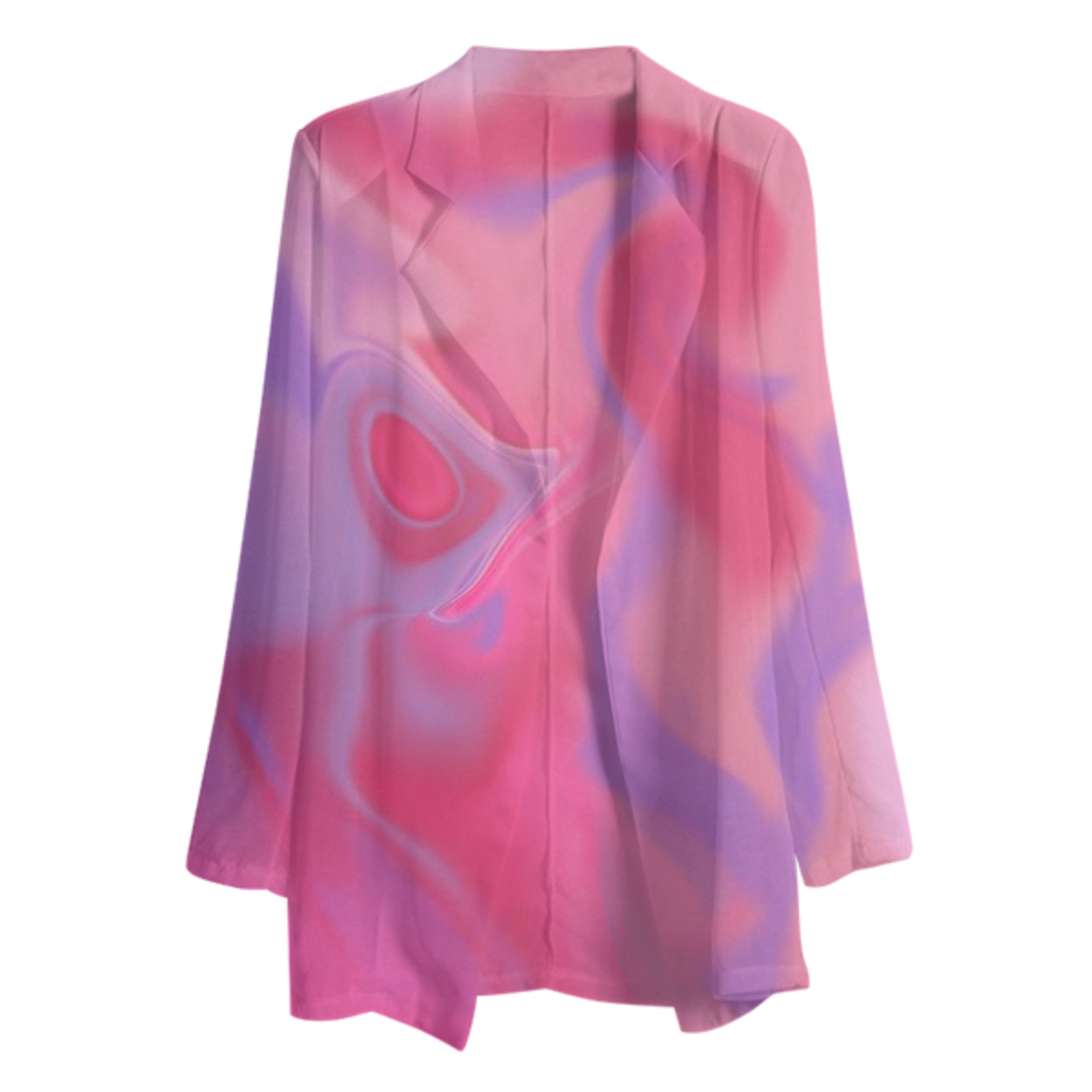 Pink Soft Blend Chiffon Blazer