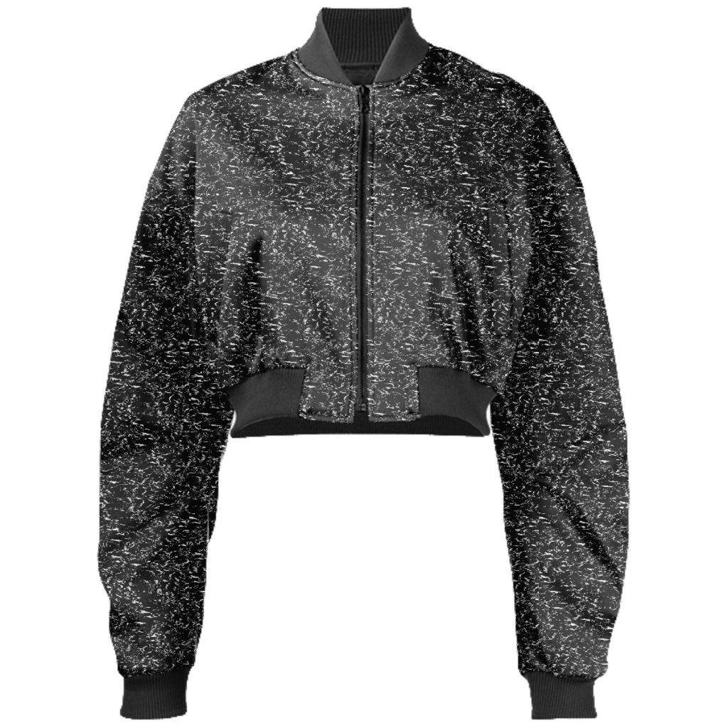 Deep Space Cropped Bomber Jacket