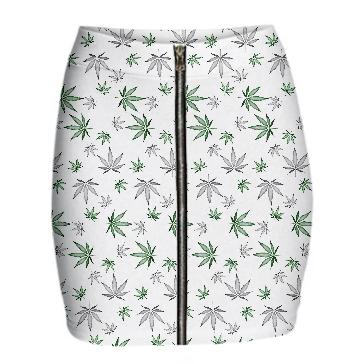Weed Illustrated Skirt
