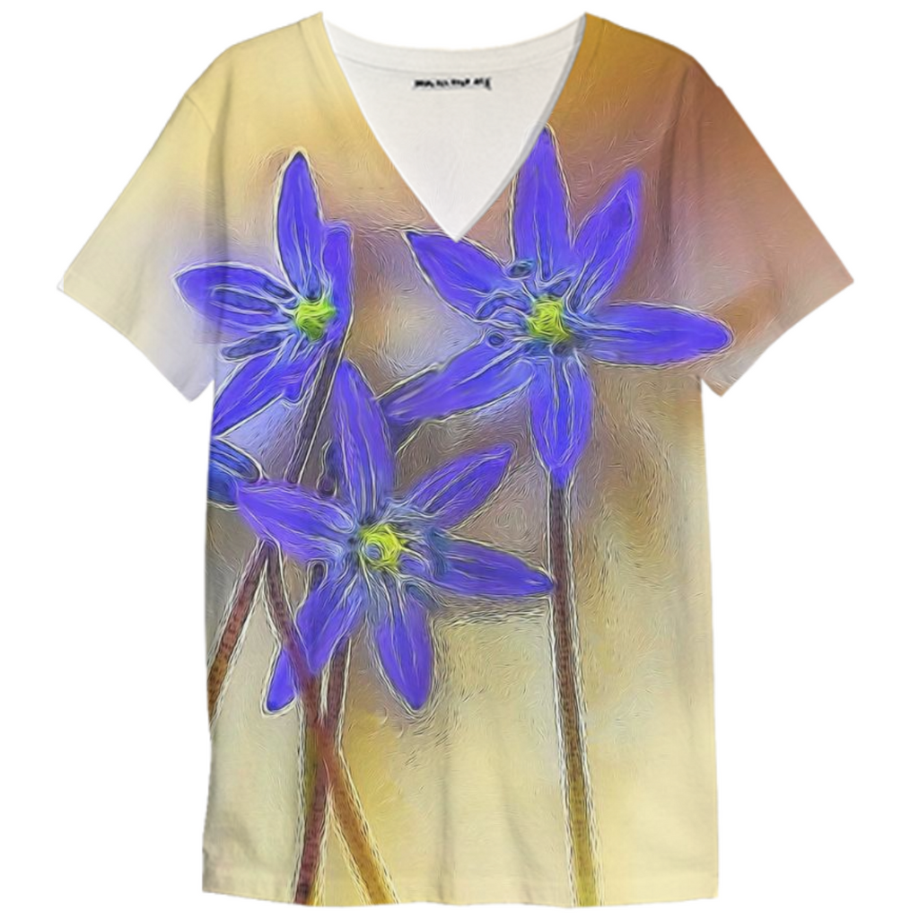 April Flowers V-Neck Shirt