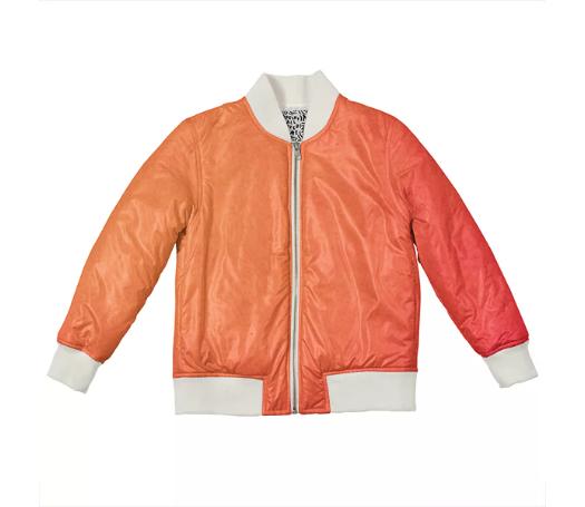 Coral Peach Kids Bomber Jacket