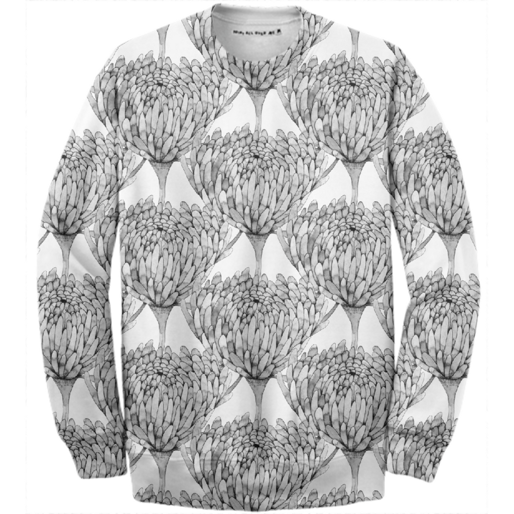 Chrysanthemum Crowd Cotton Sweatshirt