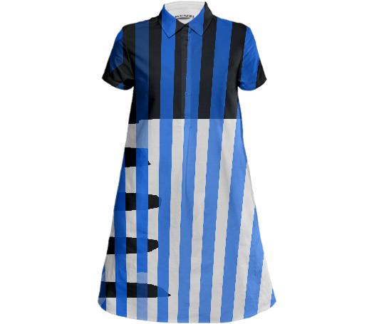 Interlacing Mini Shirt Dress