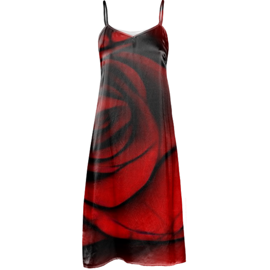 Reddest Rose Silk Dress