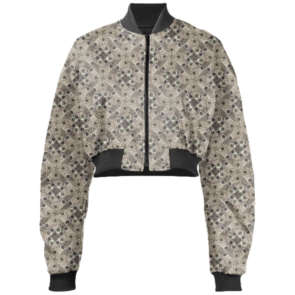 Patterned Crop Jacket