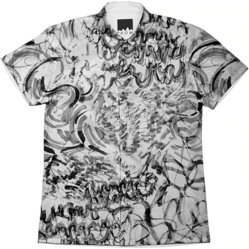 Black and white scribbles all over pattern