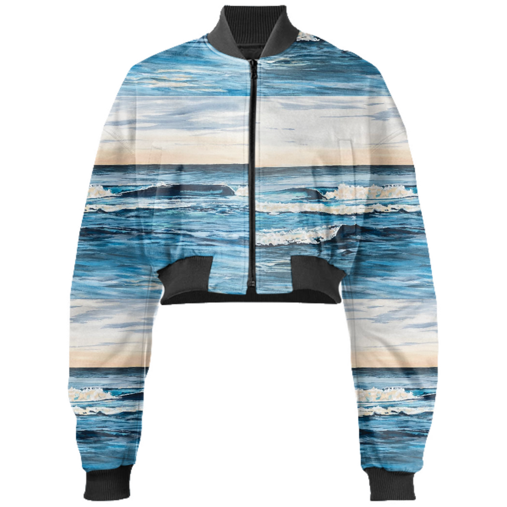 Breath Cropped Bomber Jacket