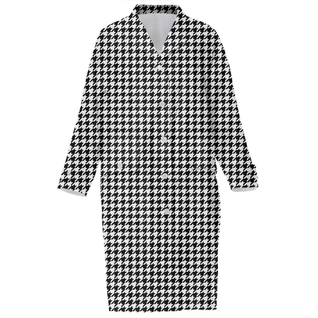 Houndstooth Trench Coat