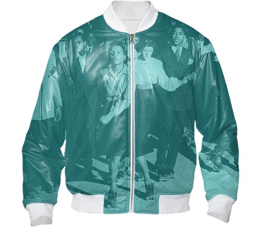 Teal Skater Bomber Jacket