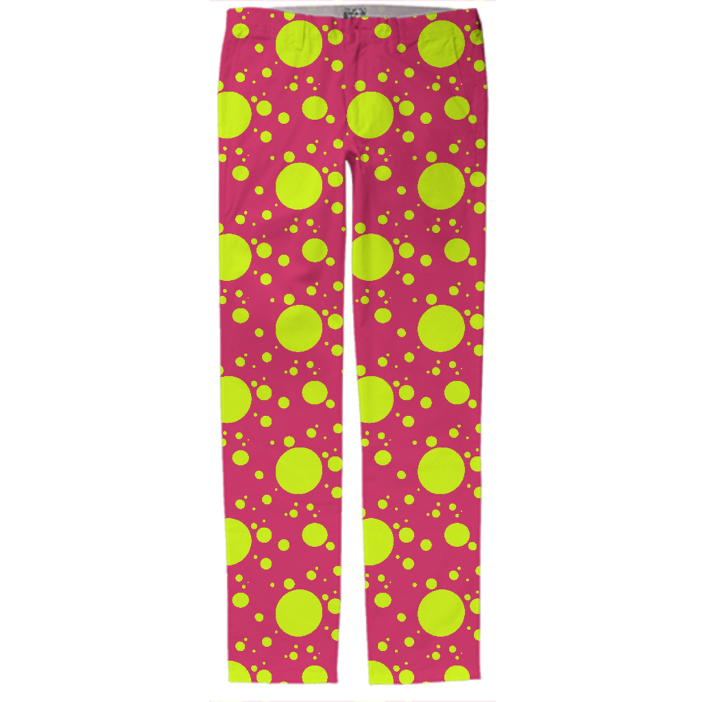 Pink And Yellow Polkadots Trousers