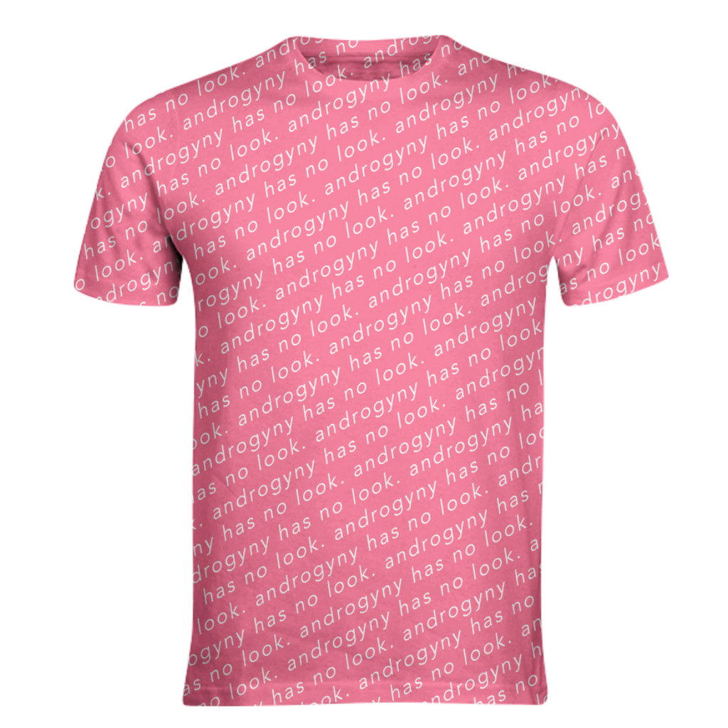 androgyny has no look; white on pink