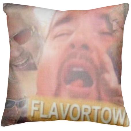 FLAVORTOWN PILLOW PERSONALLY DESIGNED BY FATHER FIERI HIMSELF