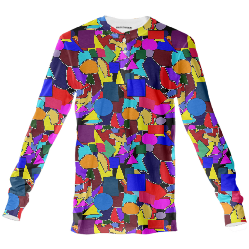 Colorful Shapes Collage Henley