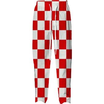 BRIGHT RED GINGHAM Pajama Pants
