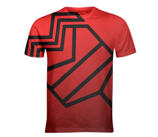 SID HARO Tee Fade Red Dark Red MNTLY Imprint