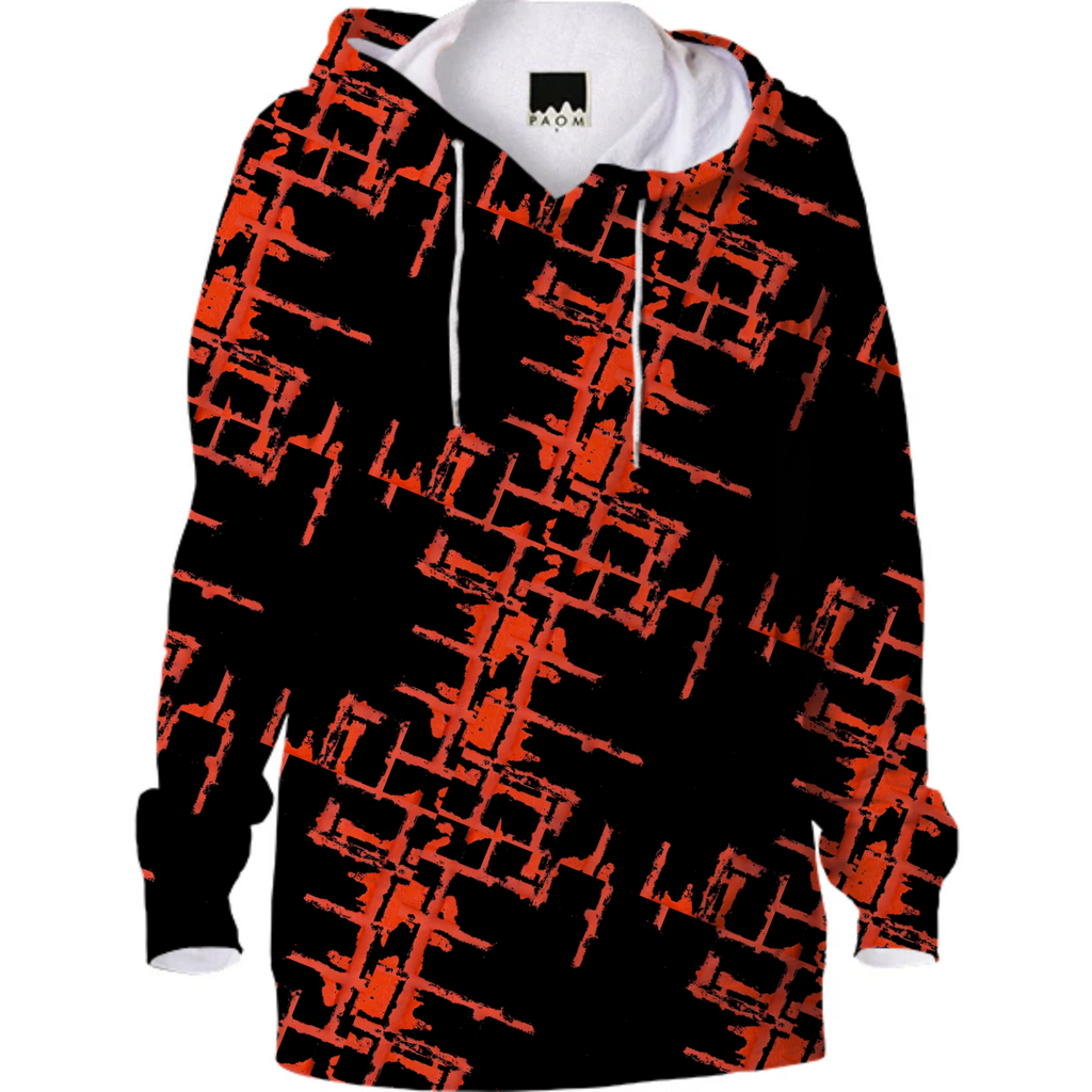 Red And Black Abstract Grunge Print