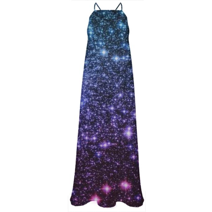 Galaxy Stars Teal Purple Pink Dress PAOM Galaxy Stars Teal Purple Pink Dress PAOM