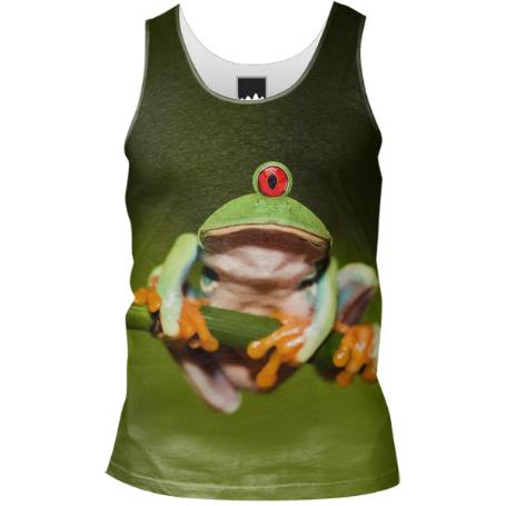 Funny Conceptual Cyclopic Frog Tank Top Men