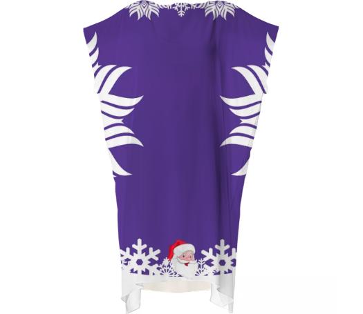 SANTA CLAUS SNOWFLAKE CHRISTMAS VP SQUARE DRESS