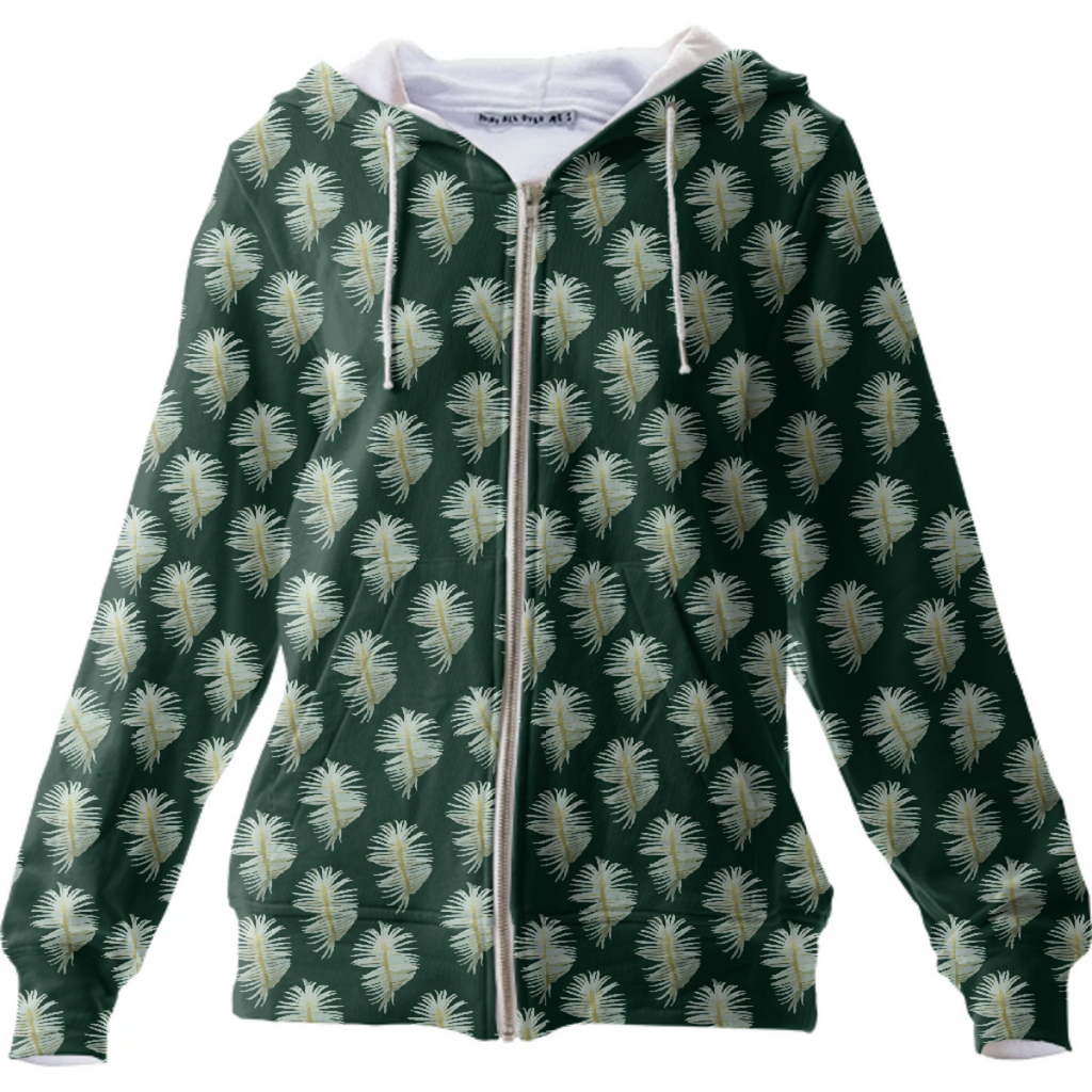 Cactus Pattern zip up hoodie