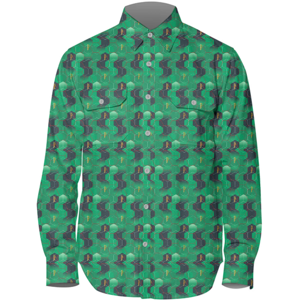 Perfect Popiulation Green Work Shirt