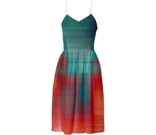 abstract v neckline dress