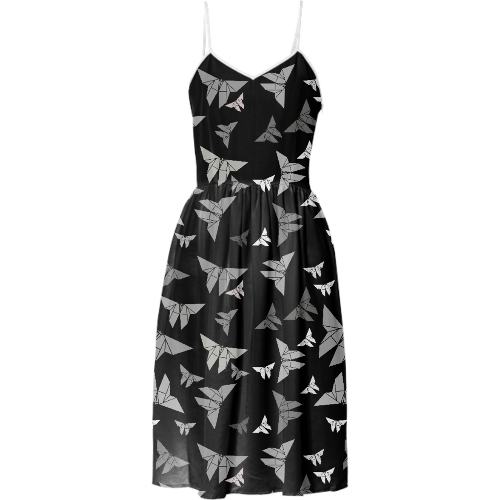Origami Butterfly Pattern (Black and White)