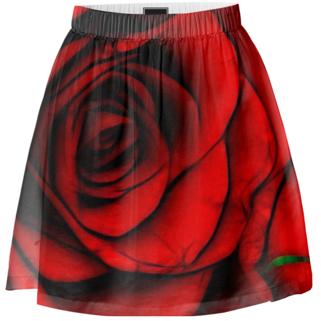 Reddest Rose Summer Skirt