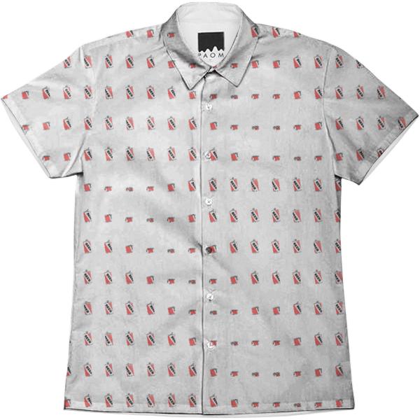 PAOM, Print All Over Me, digital print, design, fashion, style, collaboration, giphy, Short Sleeve Workshirt, Short-Sleeve-Workshirt, ShortSleeveWorkshirt, Beer, Button, Down, spring summer, unisex, Cotton, Tops
