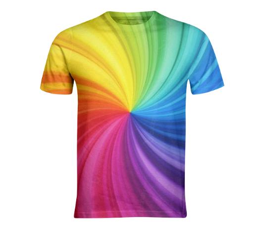 spiralling rainbow colours
