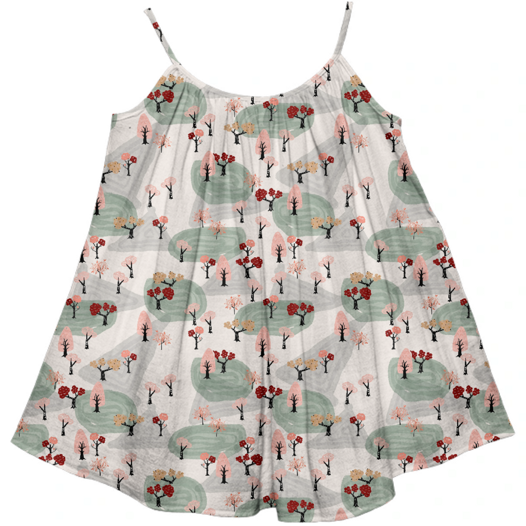 Pink Spring Forest Kid's Dress