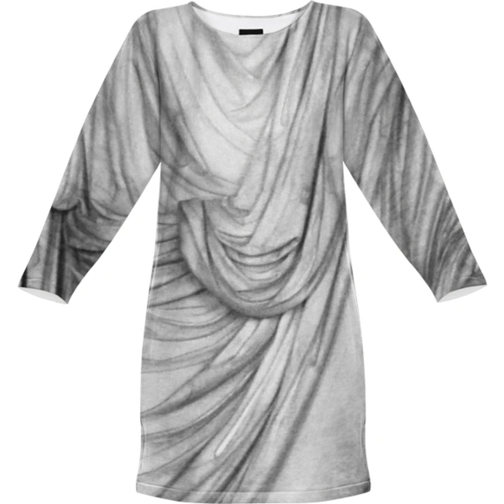 MARBLE TOGA SWEATSHIRT DRESS