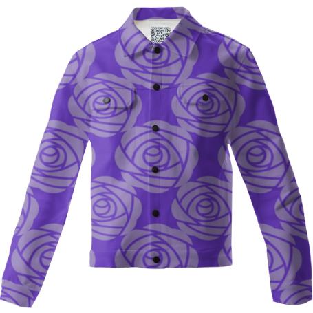 Twill Jacket Lilac Rose Pattern