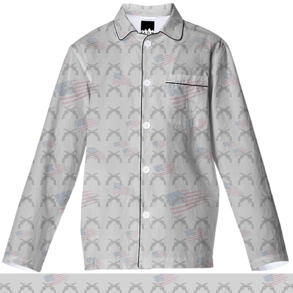 American Theme print pajamas top