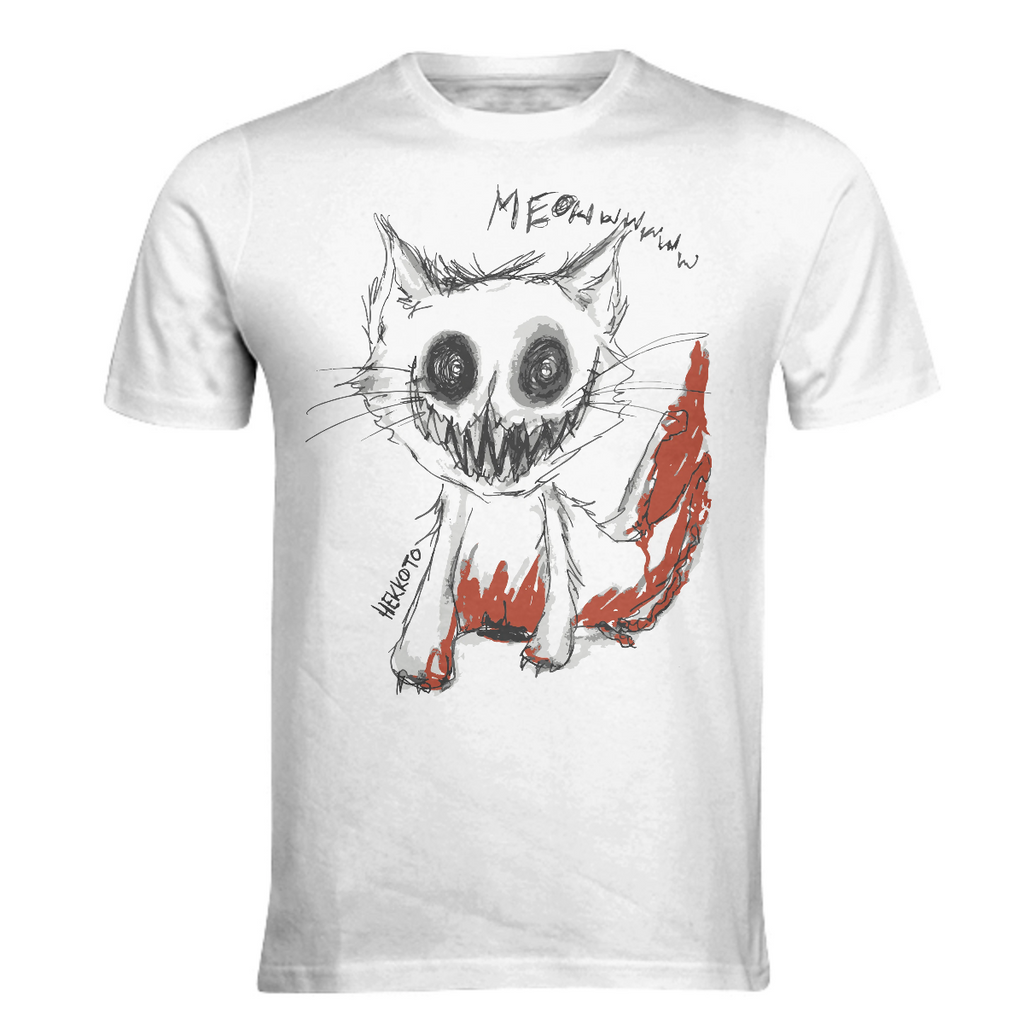 Gore bloody creepy horror kitty cat shirt