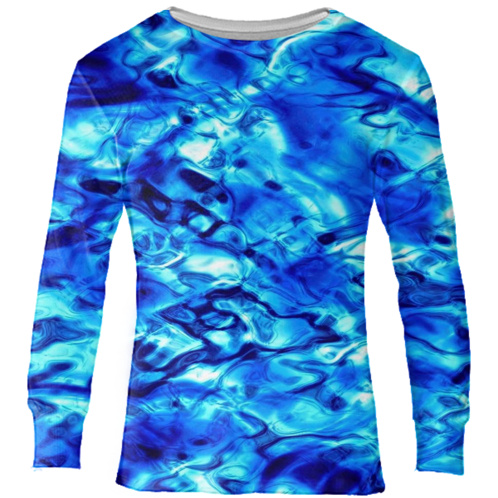 Blue Water Abstract Thermal Top