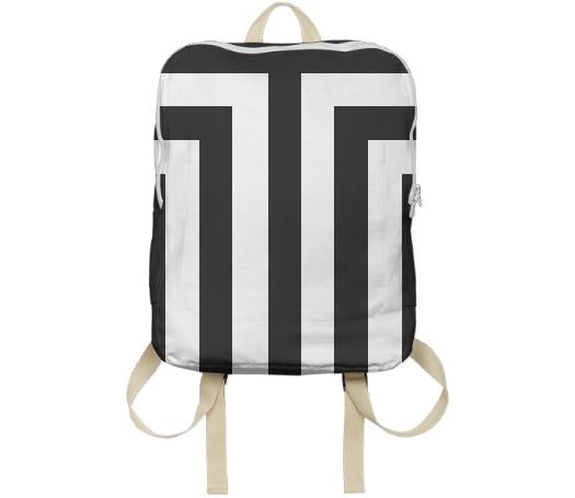 Black T Striped Backpack