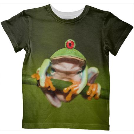 Funny Conceptual Cyclopic Frog Kids T Shirt