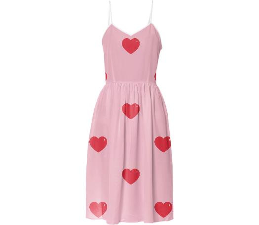 Heart Attack Summer Dress Repeat Med Pink