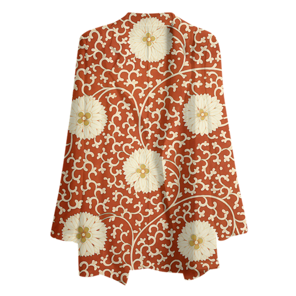 Chinese Dahlia pattern in red and cream