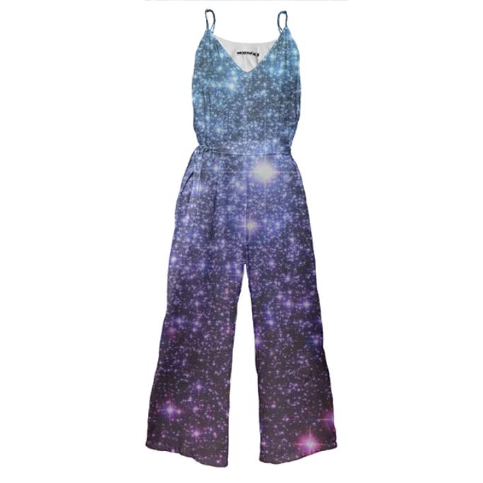 Galaxy Stars Teal Purple Pink